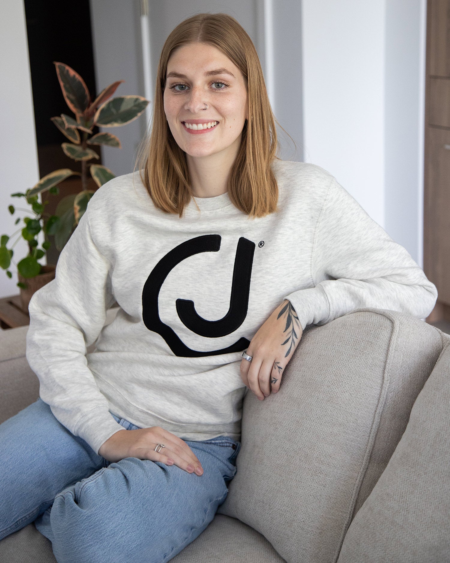 Crime Junkie Monogram Crewneck