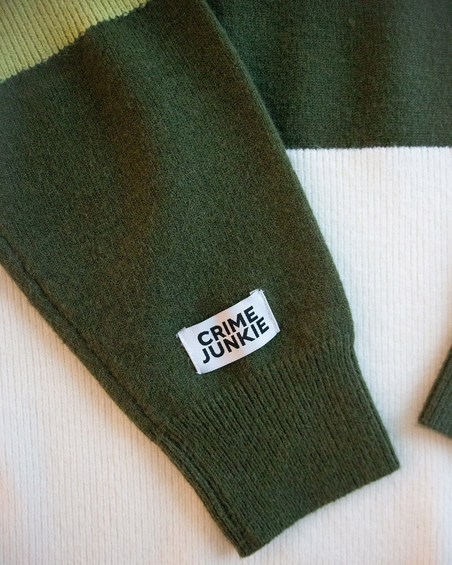 Green Color-block CJ Sweater